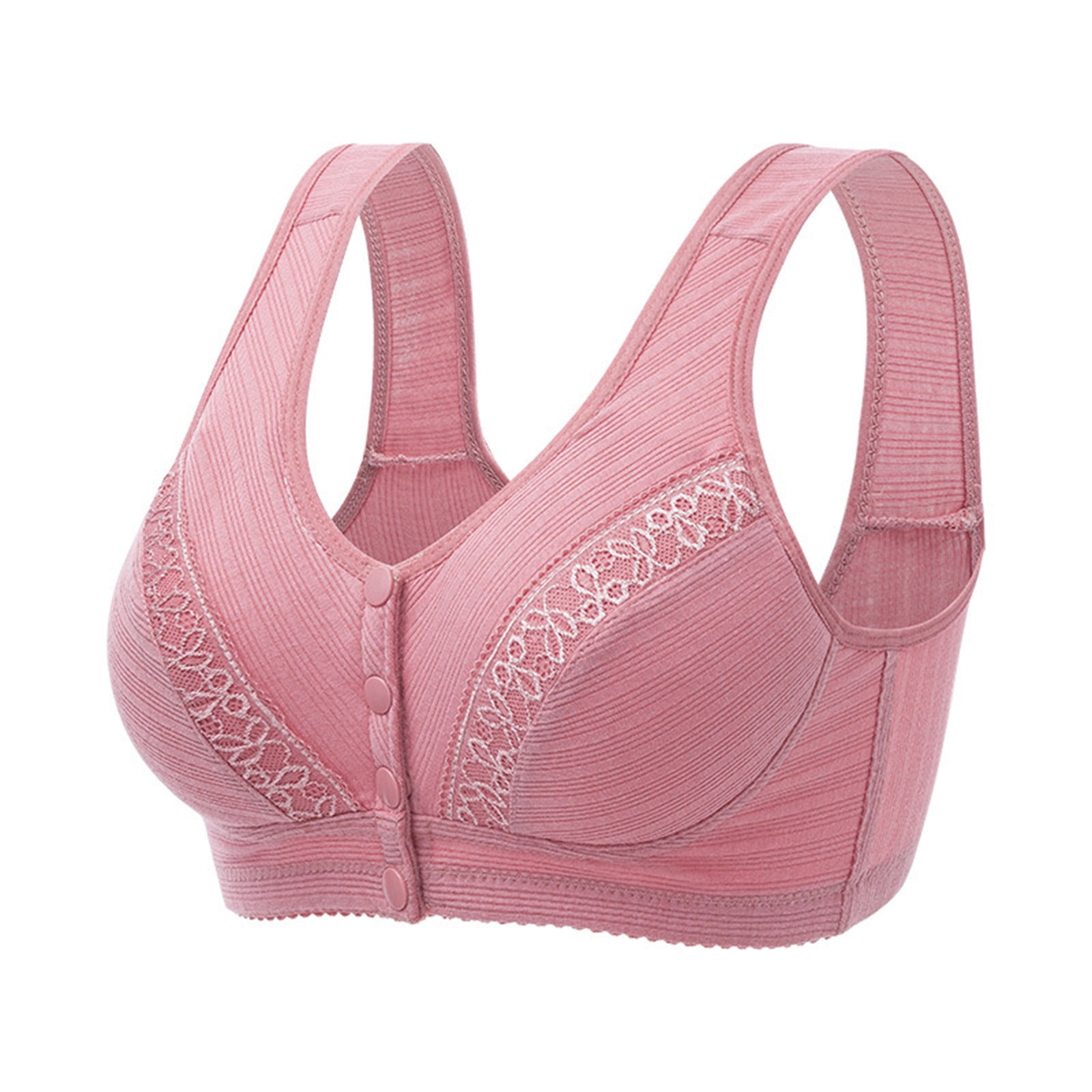JGGSPWM Women's No Steel Ring Lactation Vest Bra Back Adjustment Yoga  Running Bra Pink XXXL 