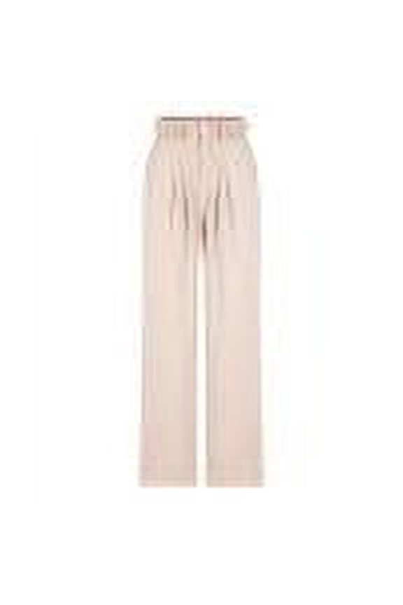 Women's Office Slack Wide Leg Dress Pants High Waisted Loose Fit Business Casual Work Trousers with Pockets Beige M