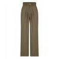 thumbnail image 1 of JGGSPWM Women's Office Slack Wide Leg Dress Pants High Waisted Loose Fit Business Casual Work Trousers with Pockets Khaki XL, 1 of 5