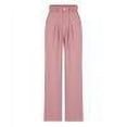 thumbnail image 1 of JGGSPWM Women's Office Slack Wide Leg Dress Pants High Waisted Loose Fit Business Casual Work Trousers with Pockets Pink XS, 1 of 5