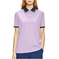 thumbnail image 1 of JGGSPWM Women's Shirts Short Sleeve Quick Dry UPF 50+ Sun Protection Business Casual Collared Shirt Tennis Golf Shirt Work Tops Purple XXXXL, 1 of 8