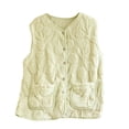thumbnail image 1 of JGGSPWM Women's Sleeveless Knitted Cardigan Vest Warm and Soft Thickened Solid Color Button Pocket for Fall and Winter Loungewear Green L, 1 of 4