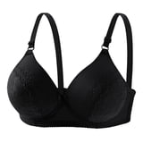 Sticker Plain Color JGGSPWM Women's Soft Bras Floral Lace Push Up Adjustable Strap Solid ...