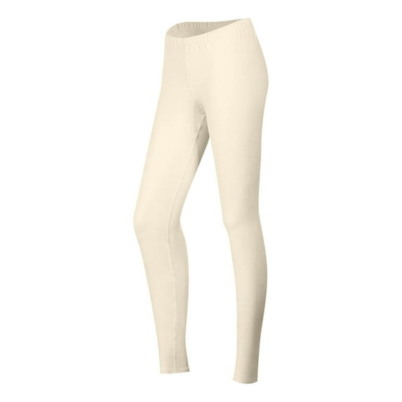 JGGSPWM Women's Solid Color Slim Fit Long Pants Thermal Underwear Fleece Lined Thermal Underwear Bottoms Beige XXL