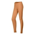 thumbnail image 1 of JGGSPWM Women's Solid Color Slim Fit Long Pants Thermal Underwear Fleece Lined Thermal Underwear Bottoms Orange M, 1 of 3