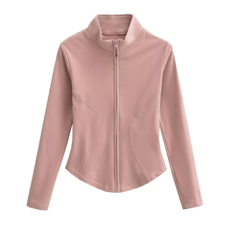 JGGSPWM Women's Stand Collar Long Sleeve Running Jacket