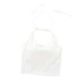 thumbnail image 1 of JGGSPWM Women's Summer Built-In Bra Halter Tops Backless Crop Cami Chest Pad Cotton Top Underwear Base Bottoming T-Shirts White L, 1 of 5