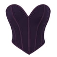 thumbnail image 1 of JGGSPWM Women's Sweetheart Neck Strapless Bustier Corsets Vintage Overbust Corset Tops Bandeau Corset Belt Wear Top Purple XS, 1 of 9