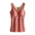 thumbnail image 1 of JGGSPWM Women's Thermal Vest Paded Seamless Underwear Sleeveless Tank Top Vest T-Shirt Warm Winter Fleece Lined Cami Vest Petite Hot Pink US 10, 1 of 2