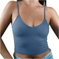 thumbnail image 1 of JGGSPWM Women's Workout Camisole Tops Slim Fit Ribbed Racerback Summer V Neck Vests Light Blue L, 1 of 6