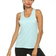 thumbnail image 1 of JGGSPWM Women's Workout Racerback Athletic Yoga Gym Sports Tennis Sleeveless Shirt Tees Blue XL, 1 of 9