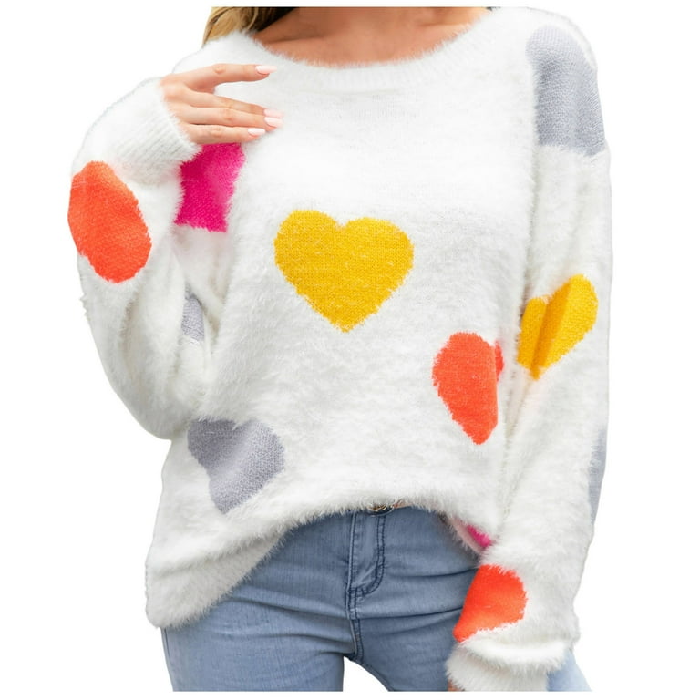 Ladies clearance heart jumper