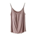 thumbnail image 1 of JGGSPWM Womens Cute Camisole Tank Top Built in Bra Cami Solid Color Loose Fit Camisole Adjustable Strap Brown XXL, 1 of 5