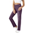 thumbnail image 1 of JGGSPWM Womens Flare Jeans High Waisted Wide Leg Baggy Jean for Women Fashion Solid Color Stretch Denim Pants Purple S, 1 of 6