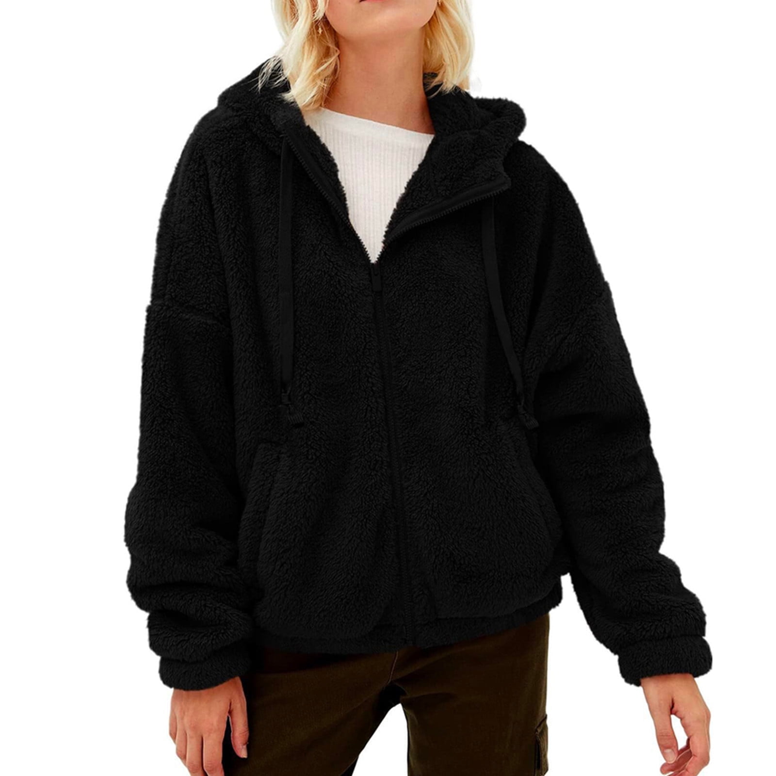 ジャケット・アウター GIUNON drawstring fleece zip-up jacket GIUNON ブルゾン アウター drawstring fleece zip-up jacket