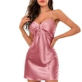 thumbnail image 1 of JGGSPWM Womens Nightdresses, Cami, Backless Suspender Spaghetti Strap Dress, Ruched Bodice, Home Wear Nightgown Pink M, 1 of 4