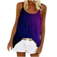 thumbnail image 1 of JGGSPWM Womens Pleated Flowy Ombre Top and Tank Tops Fashion Basic Casual Comfy Vest Tees Crewneck Sleeveless Camisoles Purple S, 1 of 5