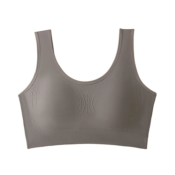 JGGSPWM Womens Seamless Push Up Bras No Underwire Full Coverage Anti Sagging Comfortable Bras Wide-shouldered Beautiful Back Bra Brown Free Size