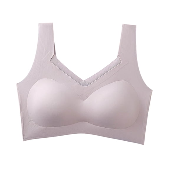 JGGSPWM Womens Seamless Push Up Bras No Underwire Full Coverage Anti Sagging Comfortable Bras Wide-shouldered Beautiful Back Bra Pink Free Size