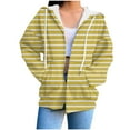 thumbnail image 1 of JGGSPWM Womens Striped Long Sleeve Oversized Sweatshirt for Women Drawstring Casual Pullover With Pocket Fall Outfit Hoodies Y2k Teen Girl Tops Lightweight Full Zip Hoodie Yellow XXL, 1 of 6