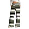 thumbnail image 1 of JGGSPWM Womens Sweatpants Wide Leg Fashion Striped Printed Lightweight Pants Fall Casual Baggy Comfy Joggers with Pocket Green M, 1 of 6