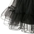 thumbnail image 1 of JGGSPWM Womens Tulle Ruffle Mini Skirt Elastic Waist Layered High Waist Pleated Short Dancing Skirts black S, 1 of 1
