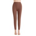 thumbnail image 1 of JGGSPWM Yoga Pants for Women Women's Velvet Versatile High Waisted Solid Color Tight Womens Full Length Pants Leggings Brown M, 1 of 2