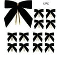 thumbnail image 1 of JGJJUGN 12-Piece Velvet Christmas Bow Decorations, Mini Wreath Bows for Holiday Decor, Christmas Tree Bows, Festive Gift Wrapping, Reusable Velvet Ribbon Accents, Burgundy Color, 1 of 4