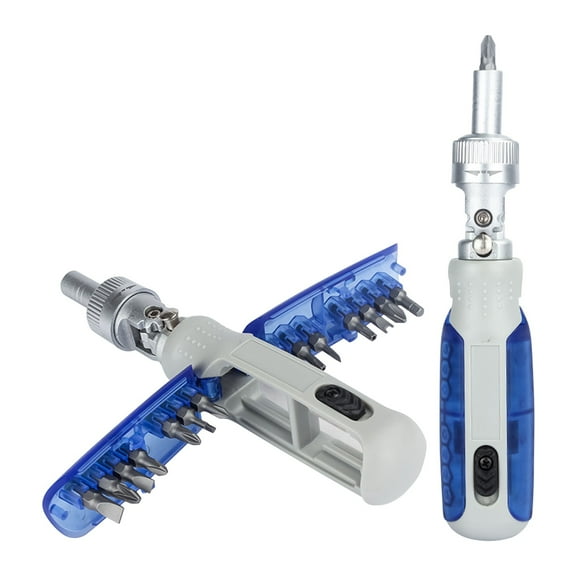 JGJJUGN 14-in-1 Ratchet Screwdriver Set, Multifunctional Universal Multitool, 180° Adjustable Screwdriver with Magnetic Bits, High Torque, Compact Design for Home and Auto Repair