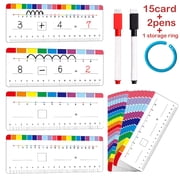 JGJJUGN 15 Addition and Subtraction Flash Cards, Reusable Number Cards, Educational Learning Tools, Early Math Practice Set, Ideal for Home Learning Activities