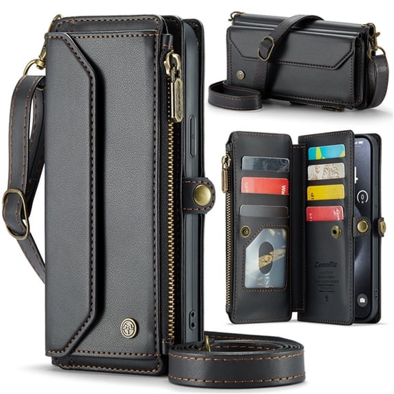 JGJJUGN 15 Phone Case with Flip Cover and Zipper Wallet Multi-functional Wallet Style Phone Case for 15 Stylish Protective Phone Case with Card Slots for 15