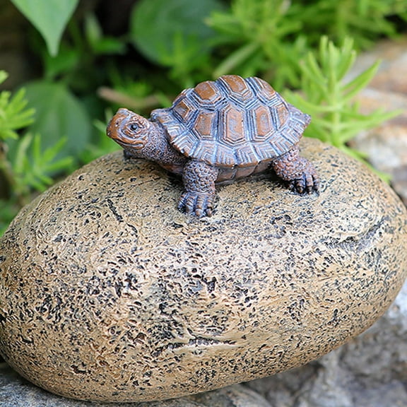 JGJJUGN 2024 Garden Stone Key Storage Decoration, Outdoor Camouflaged Key Hiding Box, Resin Stone Keybox for Courtyard