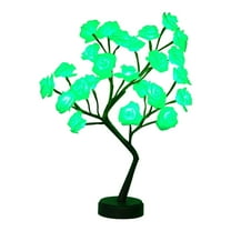 JGJJUGN 24 LEDs Rose Flower Table Lamp Lighted Bonsai Tree, 19.6 Inch Valentines Day Decoration Lighted Tree, USB and Battery Operated Decorative Night Light for Home, Party, and Bedroom Decor