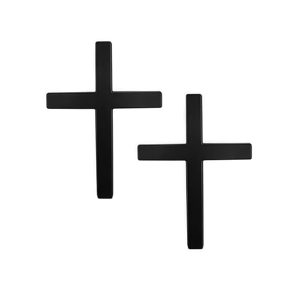 JGJJUGN 2pc Car Decal Cross Stickers, Religious Vehicle Decals, Spiritual Car Accessories, Fade Resistant Vinyl, Easy Application for Windows and Bumpers
