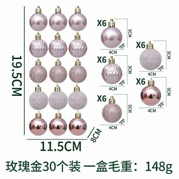 JGJJUGN 30PCS 1.5in Christmas Ball Ornaments, Shatterproof Holiday Decorations, Xmas Tree Decor, Red & Gold Baubles, Festive Holiday Accents, Wreath & Garland Accessories