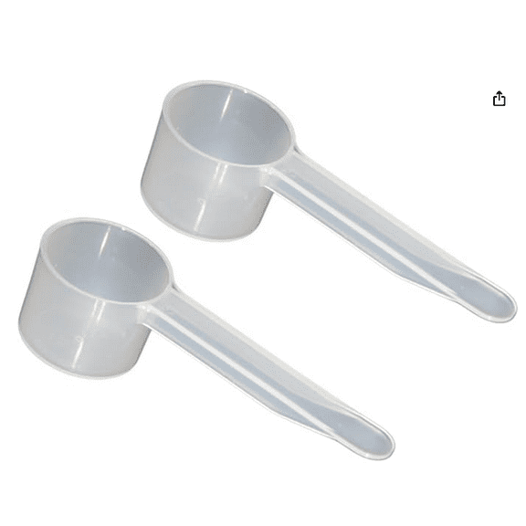 JGJJUGN 5 Gram Measuring Spoon Set, Plastic Spoon for Powders, Perfect for Creatine, Flour, Spices, Cocoa, Food Grade Kitchen Utensils, Baking and Cooking Essentials, 2 Pack