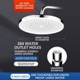 thumbnail image 1 of JGJJUGN 9-Inch Pressurized Shower Head, Turbocharged Shower Nozzle, Adjustable Spray Modes, Universal Fit, Durable ABS, Easy Maintenance for Luxurious Bath Experience, 1 of 3
