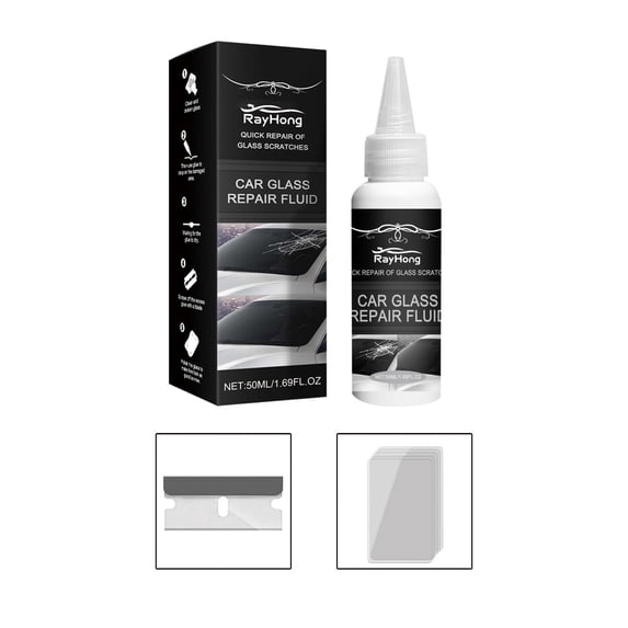 JGJJUGN Auto Glass Repair Kit Glass Repair Liquid 50ml Quick Fix for Cracks Chips Suitable for Windshield Restoration Easy to Use