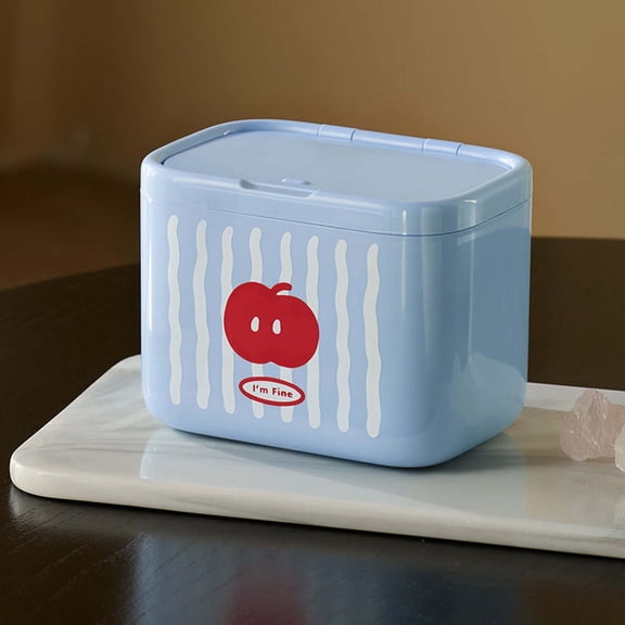 JGJJUGN Automatic Lifting Desktop Organizer - Wall-Mount Storage Box - Cotton Swab Holder - Hair Tie Organizer - Compact Bathroom & Vanity Storage - Drill-Free Adhesive Mount - 4-Compartment Design