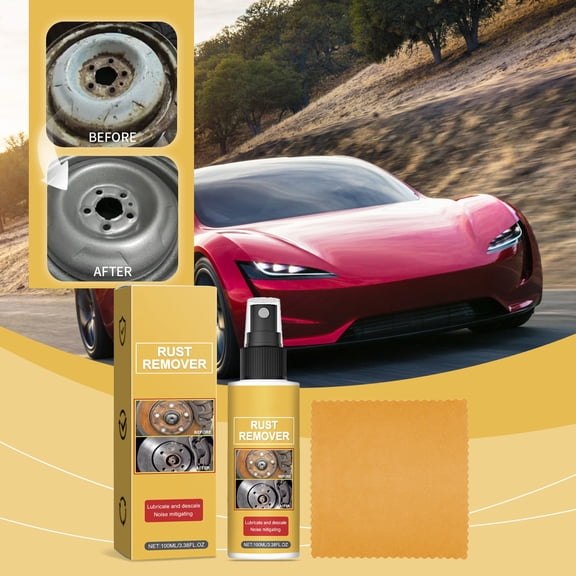 JGJJUGN Automobile Metal Rust Remover Spray, Iron Powder Rust Eliminator, Car Surface Restoration, Protective Coating for Metal, Fast Action Rust Treatment, Multi-Purpose 100ml
