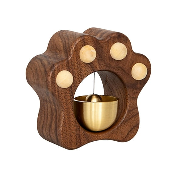 JGJJUGN Brass Dopamine Doorbell Solid Wood Magnetic Absorber Home Decoration Pendant Refrigerator Accessory Handicraft