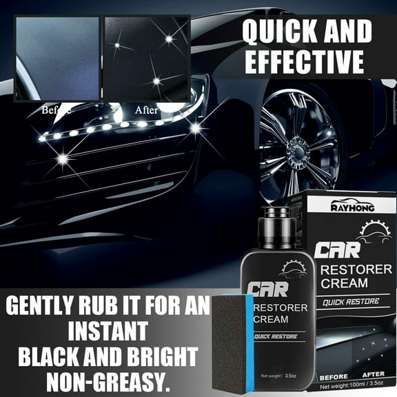 JGJJUGN Car Interior Agent Plastic Scratch Eraser 100ml Multi-Functional Cleaner Protectant for Leather and Plastic Surfaces Auto Maintenance