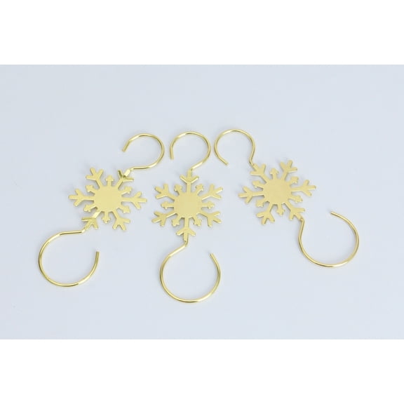 JGJJUGN Christmas Snowflake Hook Set, Ornament Hanging Hooks, Holiday Decoration Accessories, Metal S Hooks for Christmas Tree, Festive Party Decor, Floral Arrangements, 12 Pcs