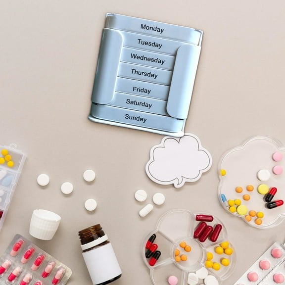 JGJJUGN Compact Medicines Box for Household Travel, Medication Organizer, Pill Storage Container, First Aid and Vitamin Organizer, Durable Health Management Storage Solution