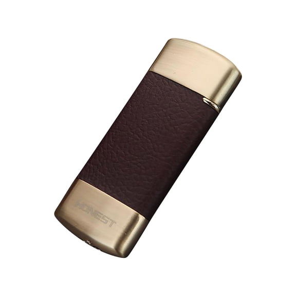 JGJJUGN Compact Portable Butane Lighter, Lightweight Alloy Windproof Flame, Elegant Leather Design, Refillable Adjustable Flame, Ideal Gift for Family Gatherings, Outdoor Activities, Travel