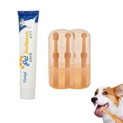 JGJJUGN Complete Oral Care for Your Furry Friend: Toothbrush and Toothpaste Set for Small Dogs - Effectively Freshens Breath, Deodorizes, and Decalcifies for a Cleaner, Healthier Mouth