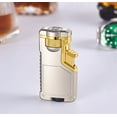 thumbnail image 1 of JGJJUGN Convertible Flame Direct-Torch Lighter | 3-Color Flame Switch Lighter | Refillable Windproof Lighter | Decorative Gift Lighter with Elegant Design | Adjustable Firepower | Gift Box Included, 1 of 1