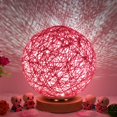 thumbnail image 1 of JGJJUGN Creative Rattan Ball LED Night Light USB Charging 7-Color RGB Dimming Table Lamp for Home Decor and Relaxation, 1 of 2