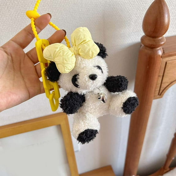 JGJJUGN Cute Bear Doll Keychain | Adorable Car Pendant | Sweet Bag Charm | Decorative Keychain | Faux Mink Soft Accessory | Colorful Keyring for Style & Gifts | 5.11"x3.14"