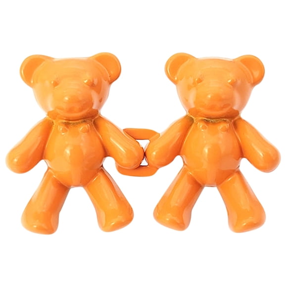 JGJJUGN Cute Bear No-Sew Waist Button Pins for Jeans, Adjustable Metal Waist Button Clips, Easy Install Waist Tightening Solution, Detachable Jean Button Accessories for Loose Pants